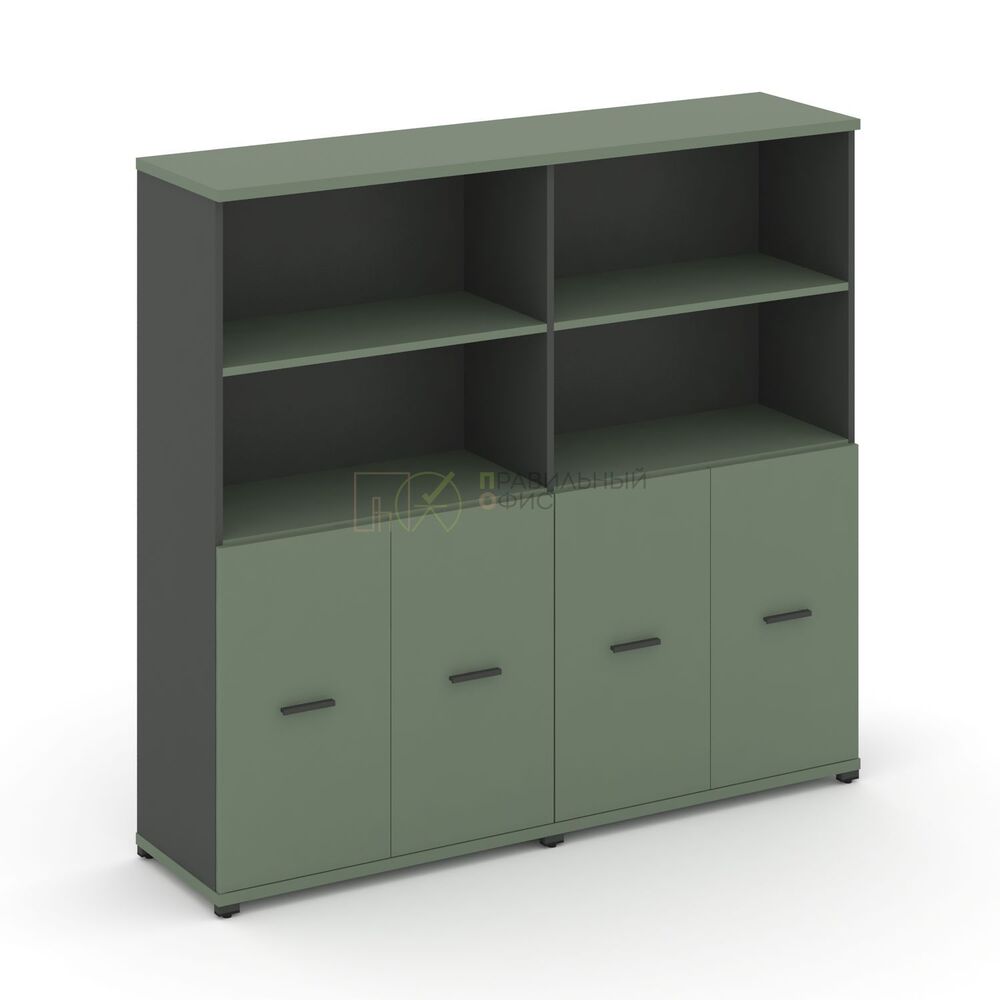 Шкаф две широкие секции, 4 ниши