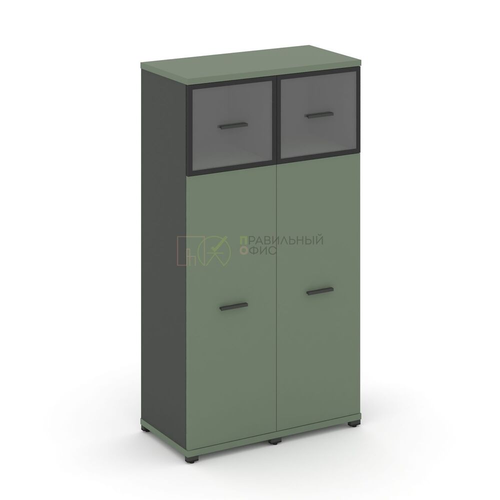 Шкаф две узкие секции, 4 ниши