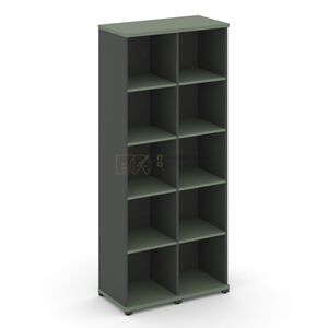 Стеллаж две узкие секции, 5 ниш