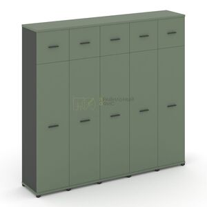 Шкаф пять узких секций, 5 ниш