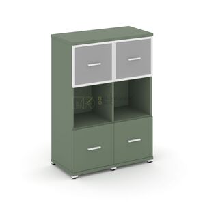 Шкаф две узкие секции, 3 ниши