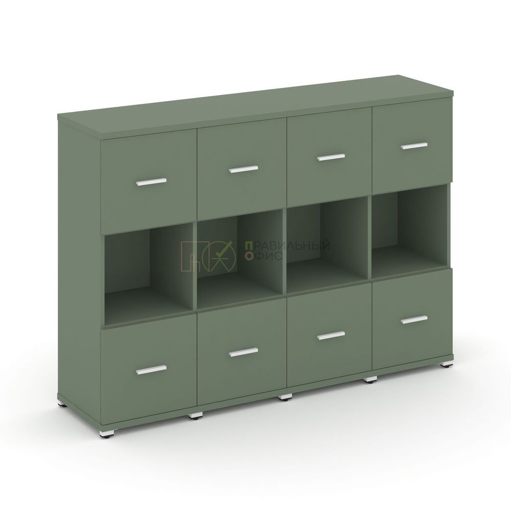 Шкаф четыре узкие секции, 3 ниши