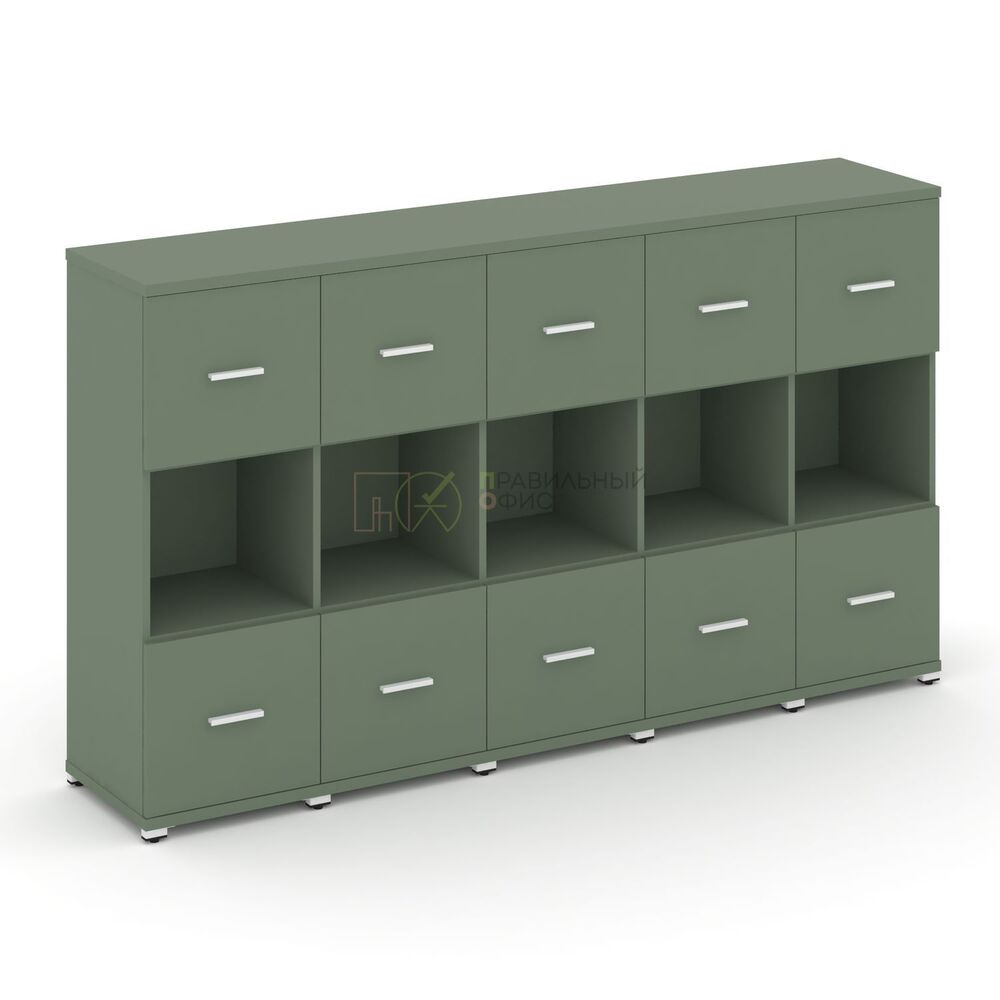 Шкаф пять узких секций, 3 ниши