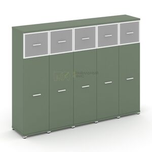 Шкаф пять узких секций, 4 ниши