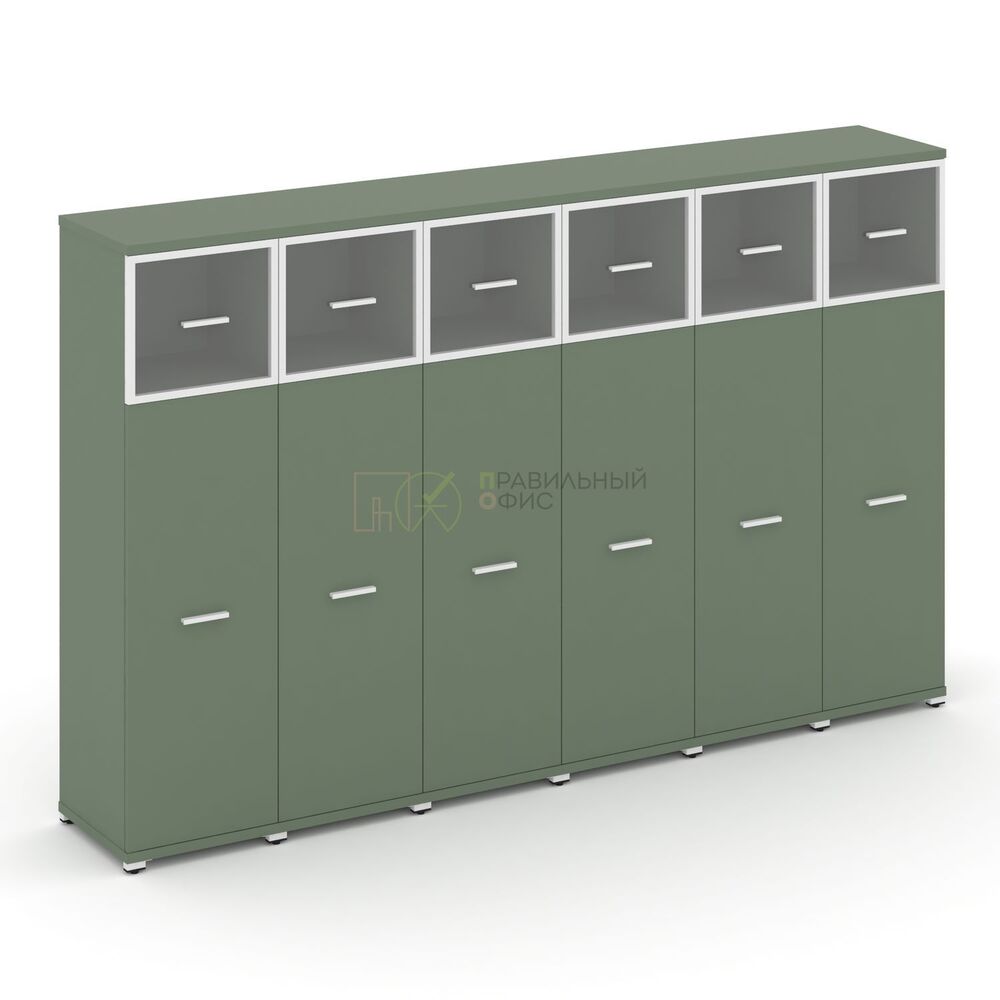 Шкаф шесть узких секций, 4 ниши