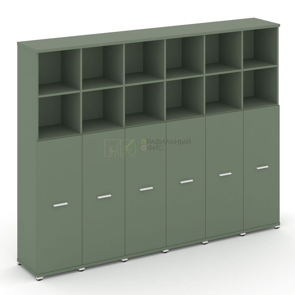 Шкаф шесть узких секций, 5 ниш