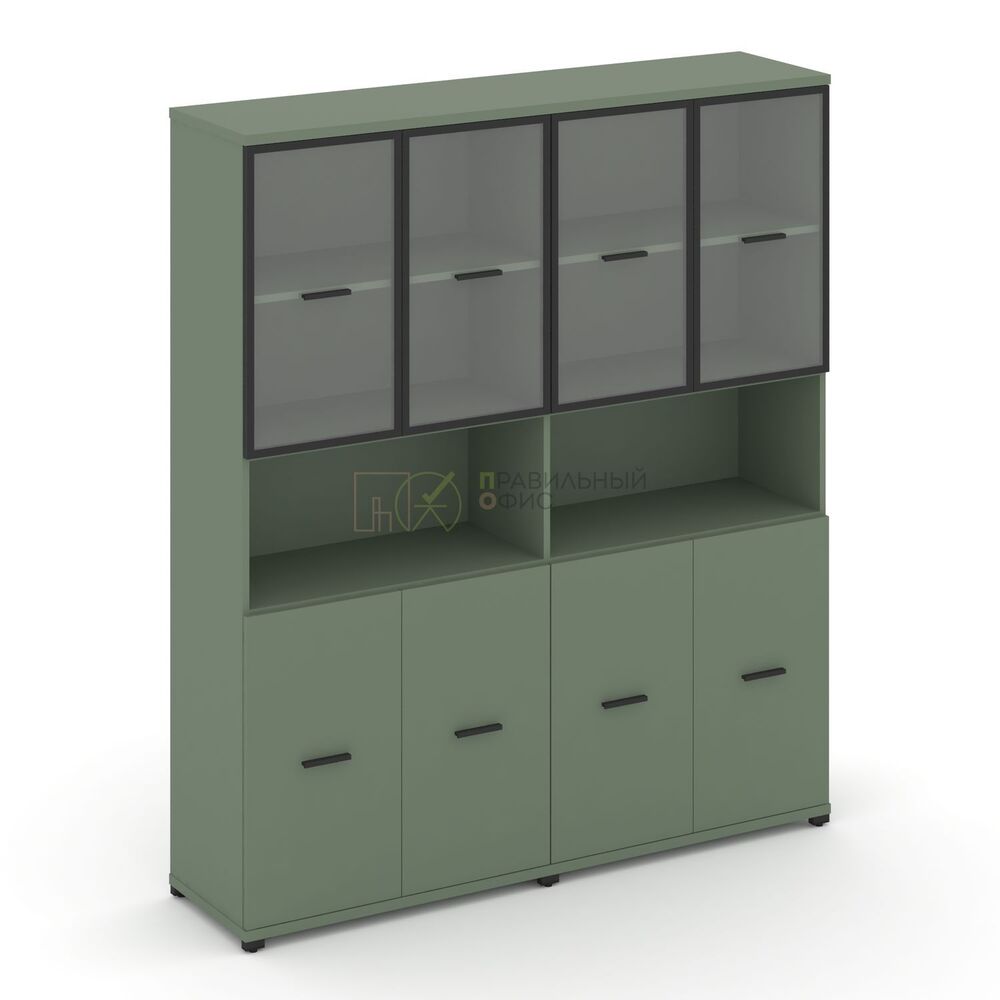 Шкаф две широкие секции, 5 ниш