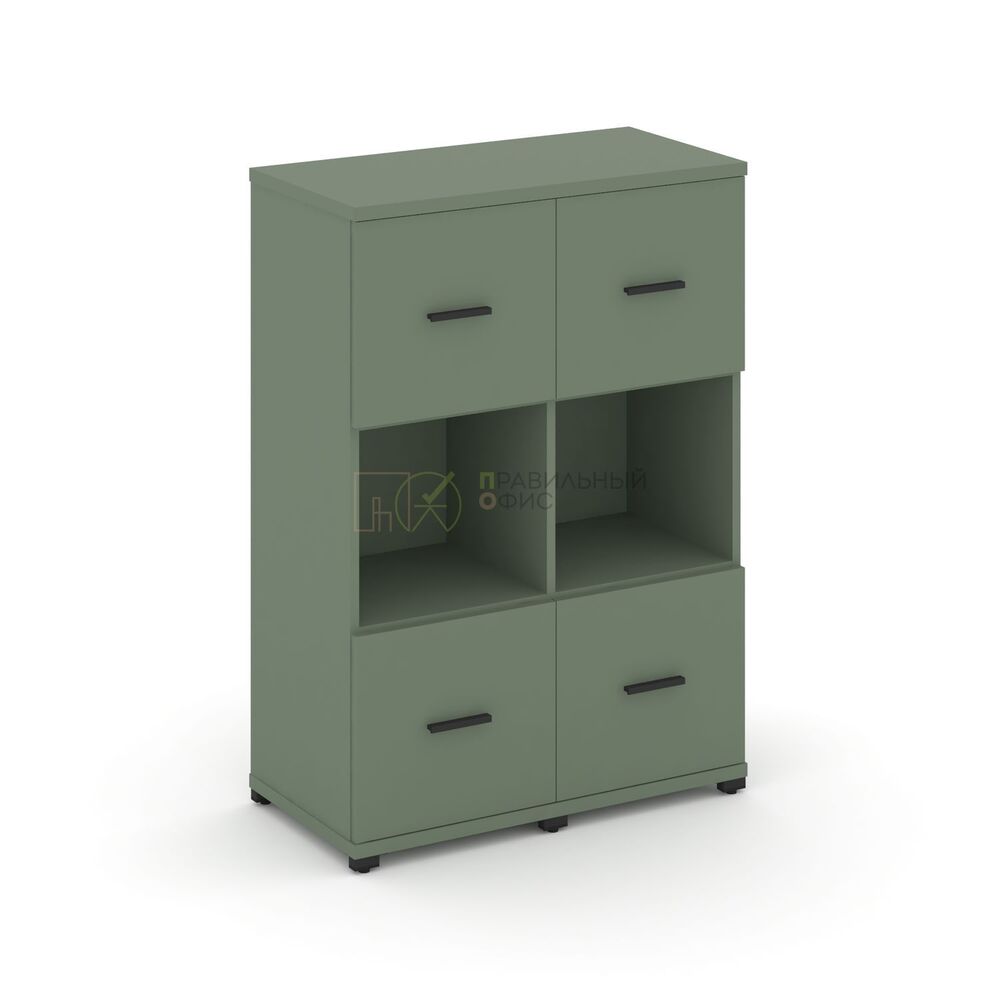 Шкаф две узкие секции, 3 ниши