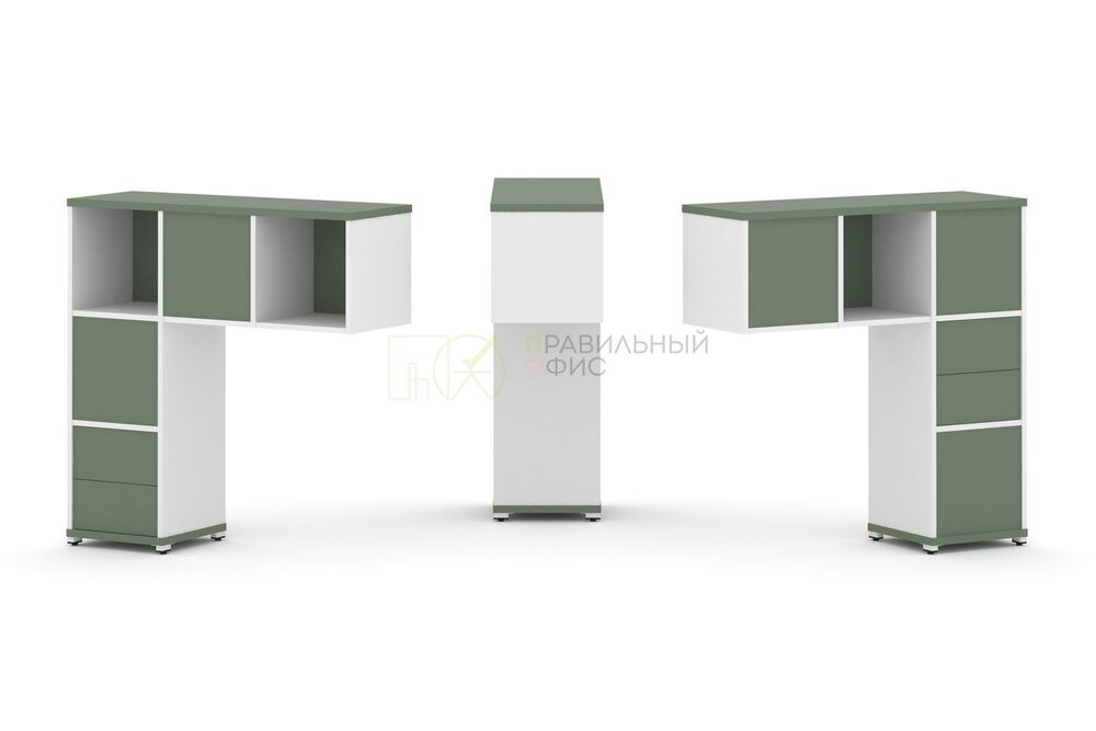 Надставка низкая + (Задняя стенка - 5 шт) + (Блок 2 ящика - 2 шт)