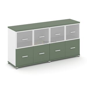 Шкаф две широкие секции, 2 ниши