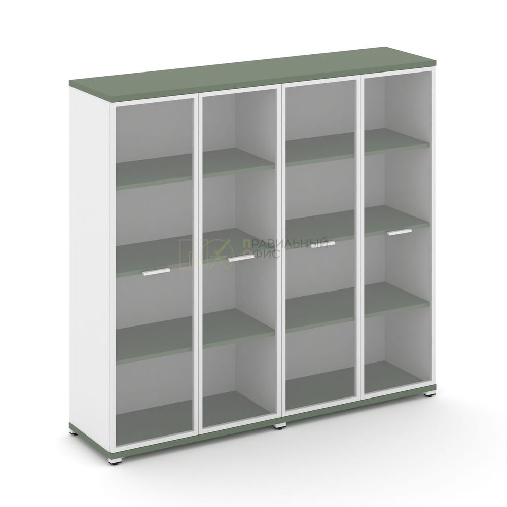 Шкаф две широкие секции, 4 ниши