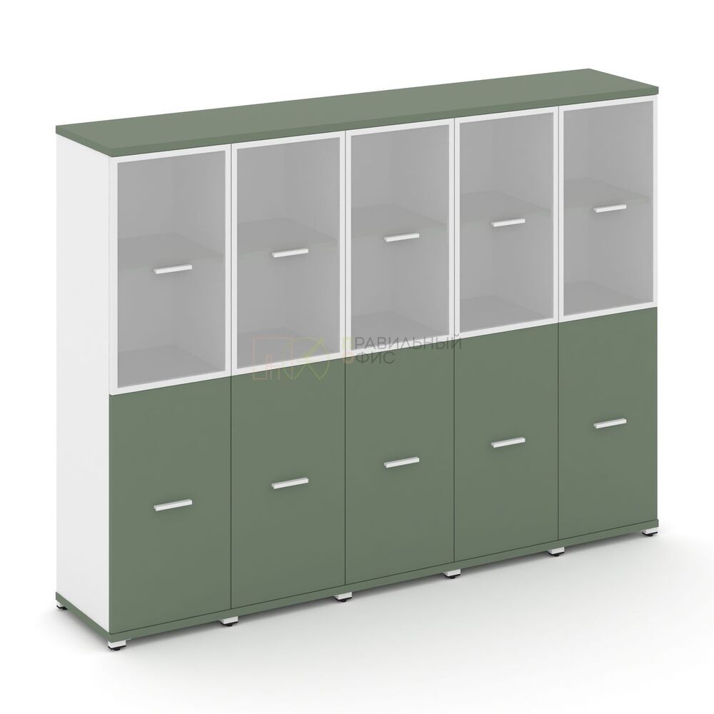 Шкаф пять узких секций, 4 ниши