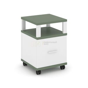 Тумба мобильная 1 распашной фасад с надставкой