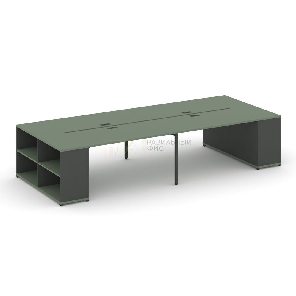 Рабочая станция с опорными стеллажами