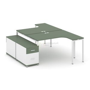 Рабочая станция с двойной опорной тумбой