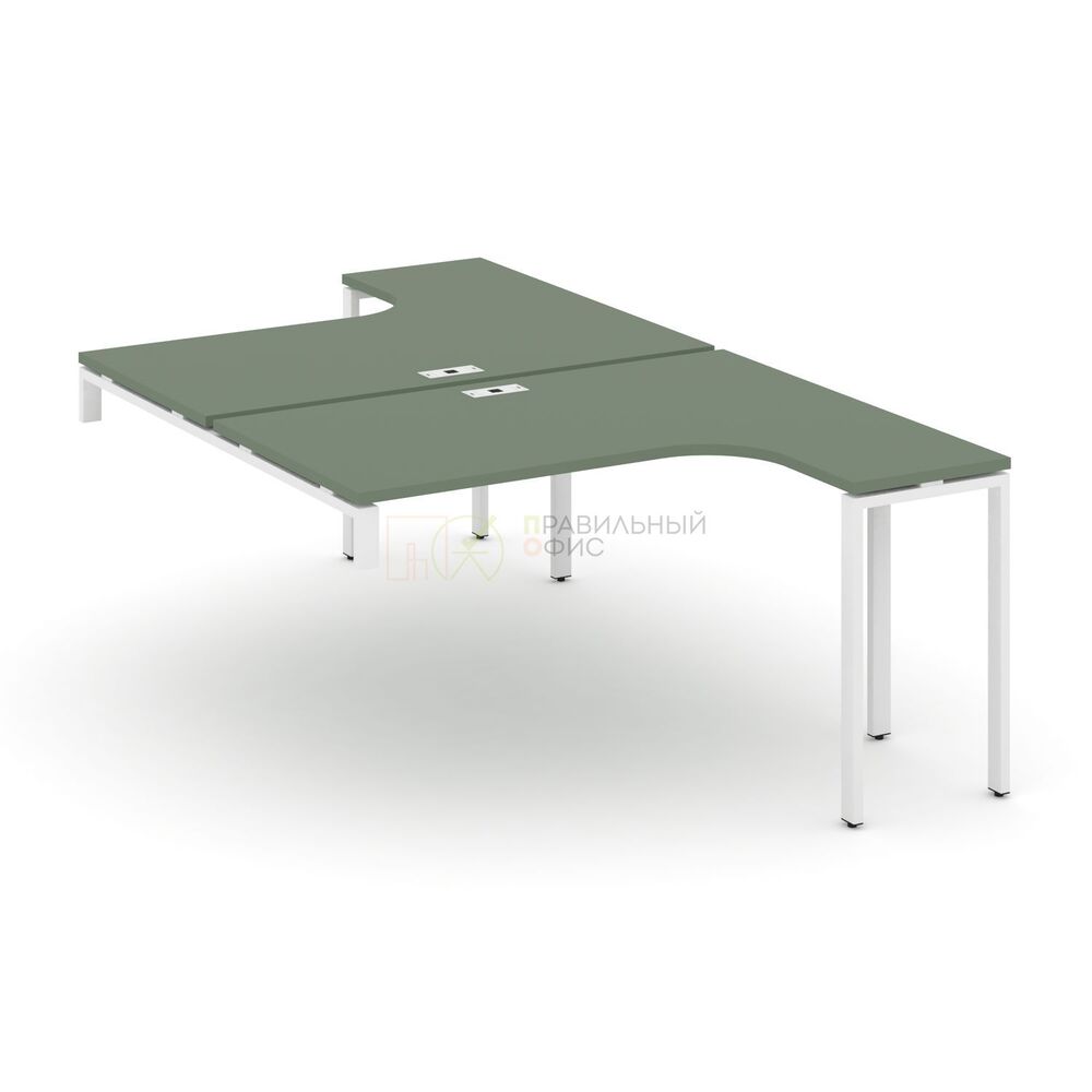 Двойной стол надставка на опорную тумбу