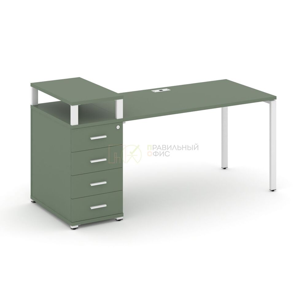 Стол рабочий с одной опорной тумбой