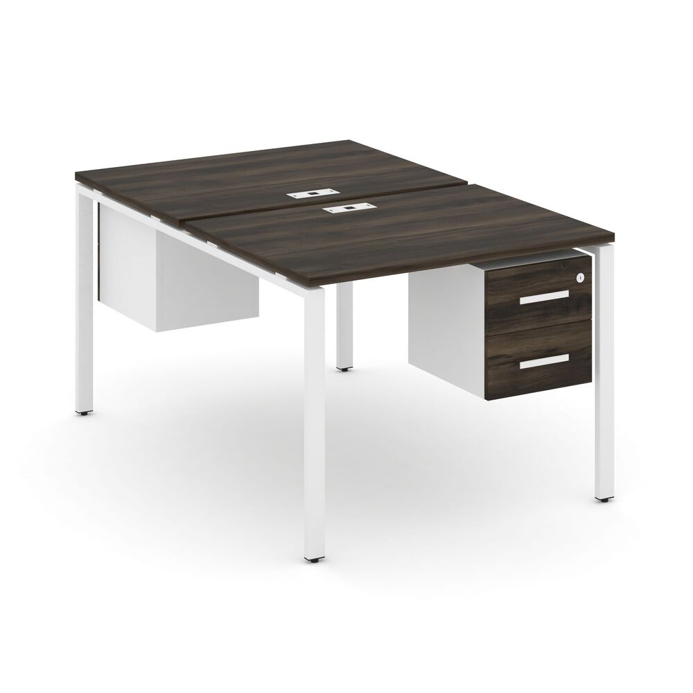 Рабочая станция двухсторонняя с подвесными тумбами на 2 места