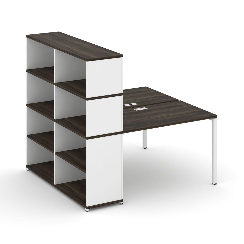 Рабочая станция с опорным стеллажом с надставкой высокой