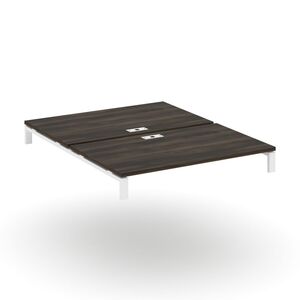 Двойной стол надставка на две опорные тумбы