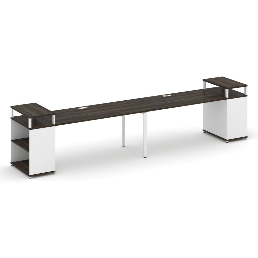 Рабочая станция с опорными стеллажами с верхними горизонтами