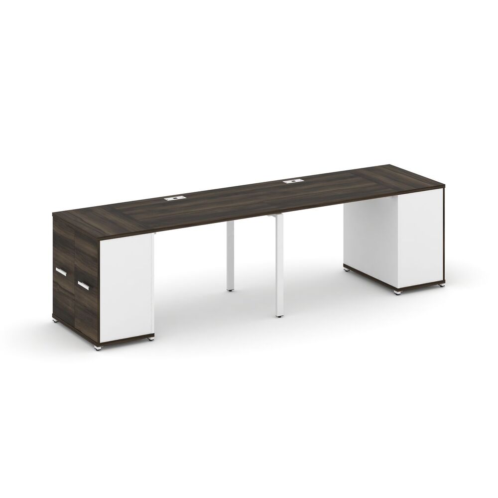 Рабочая станция с опорными распашными шкафами