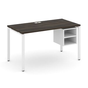 Стол рабочий с подвесной тумбой с двумя открытыми нишами