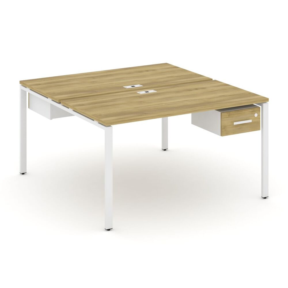 Рабочая станция двухсторонняя с подвесными тумбами на 2 места