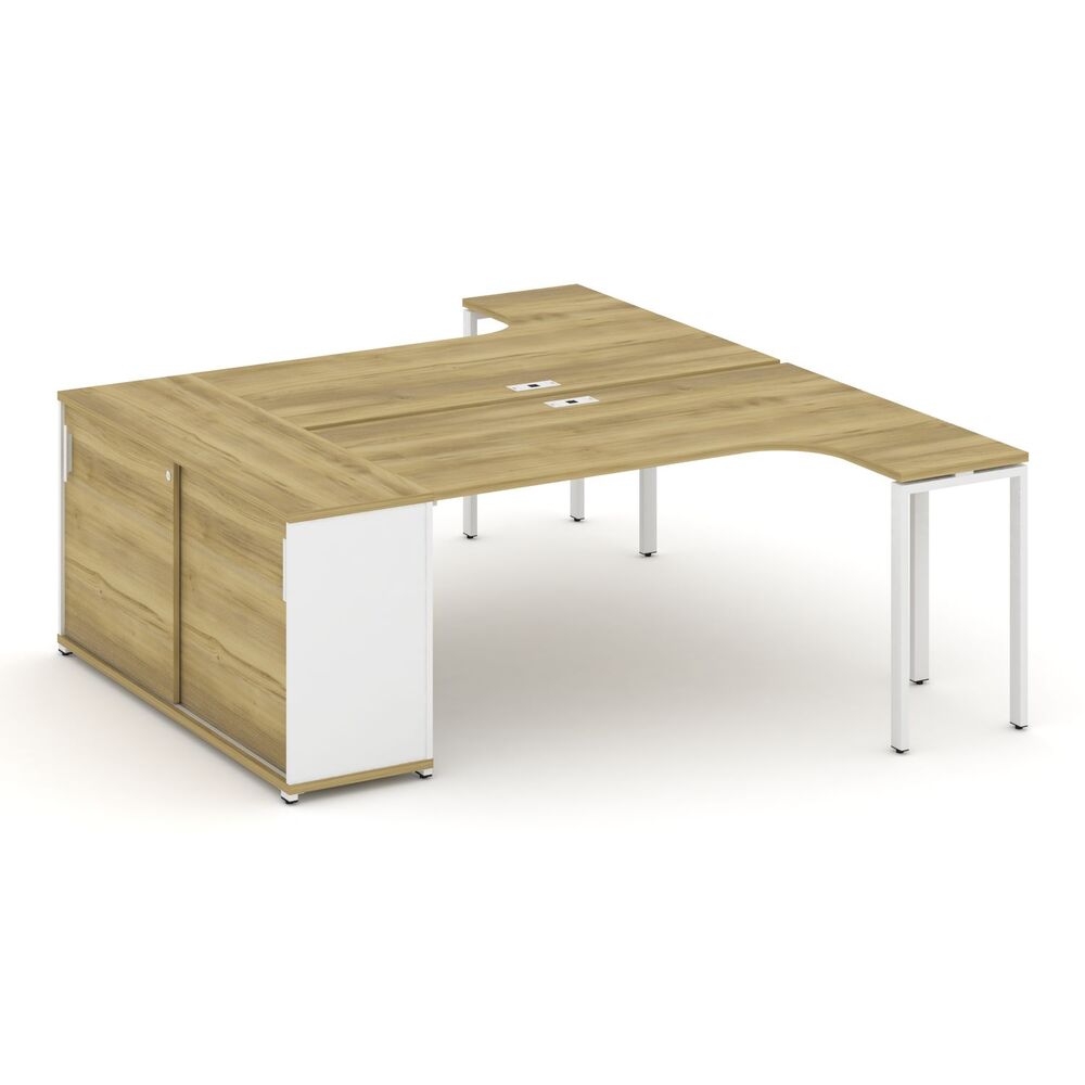 Рабочая станция с опорным шкафом-купе