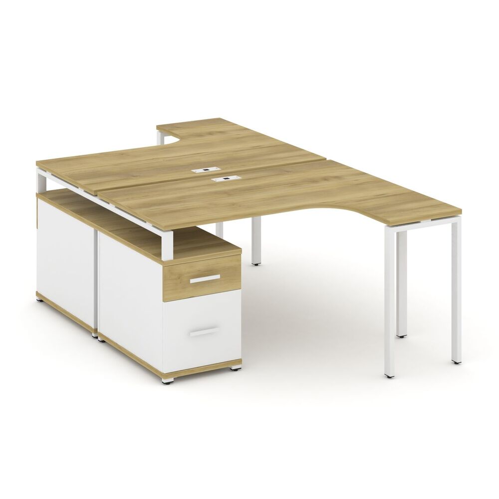 Рабочая станция с двойной опорной тумбой