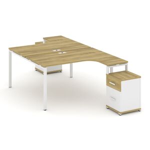 Рабочая станция с двумя опорными тумбами