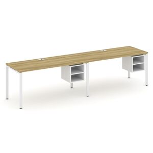 Рабочая станция односторонняя с подвесными тумбами на 2 места