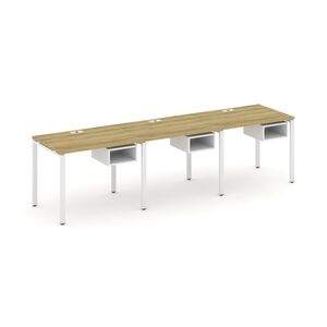 Рабочая станция односторонняя с подвесными тумбами на 3 места