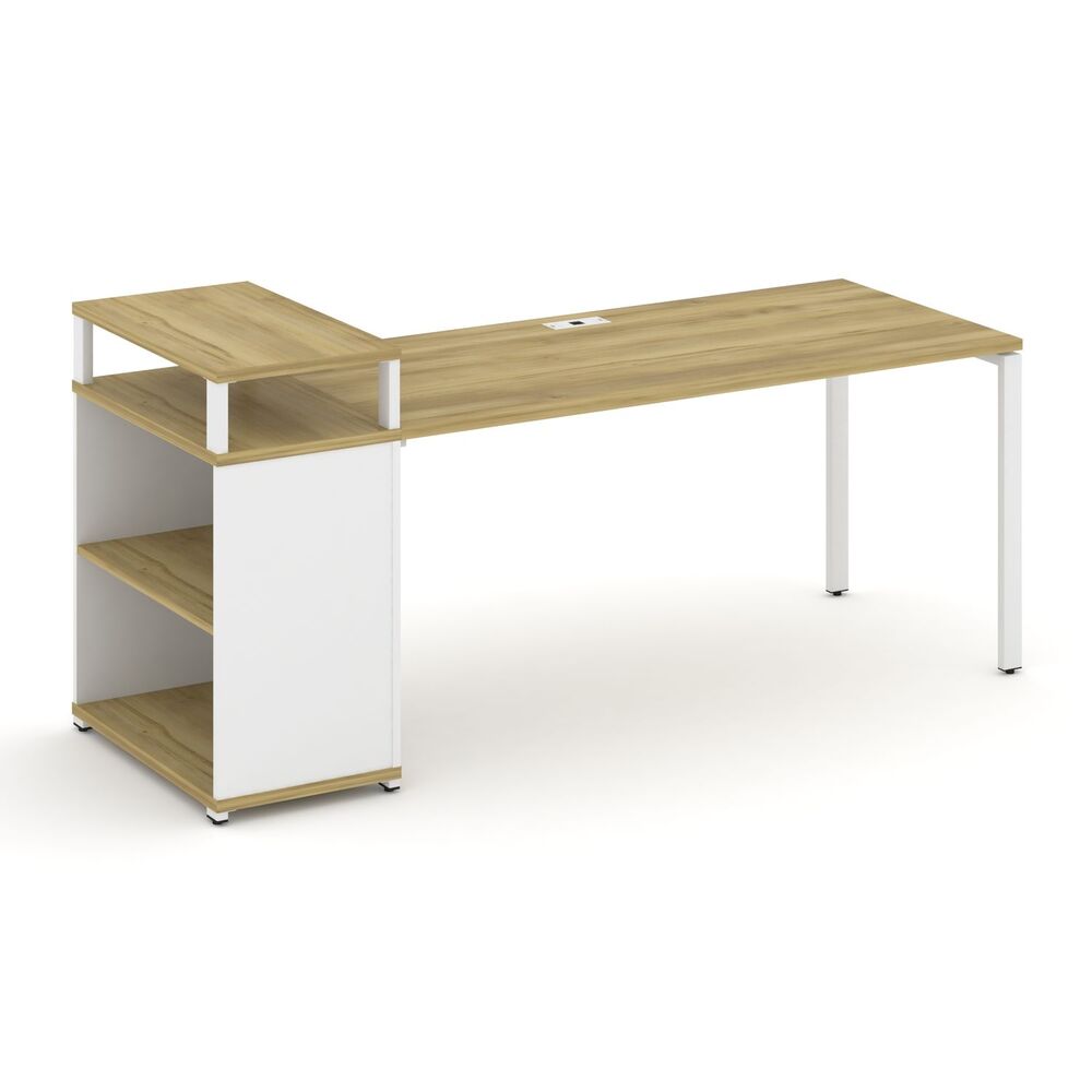 Стол рабочий с опорным стеллажом с верхним горизонтом