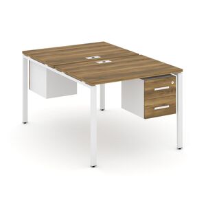 Рабочая станция двухсторонняя с подвесными тумбами на 2 места