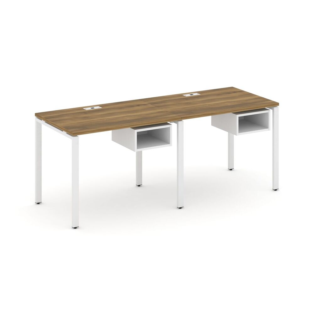 Рабочая станция односторонняя с подвесными тумбами на 2 места