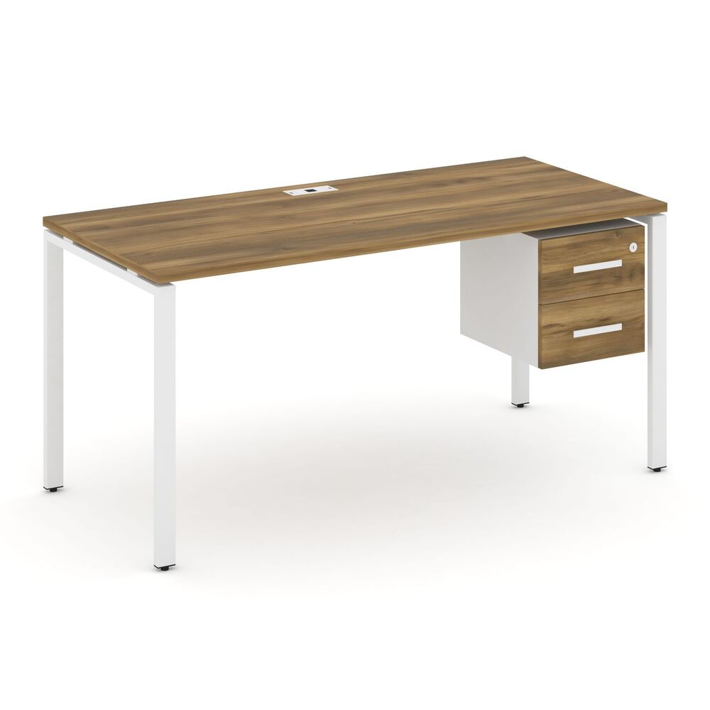 Стол рабочий с подвесной тумбой с двумя ящиками