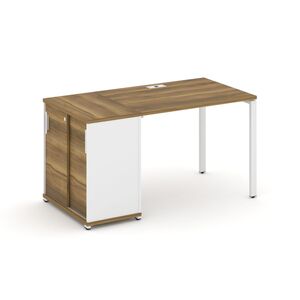 Стол рабочий с опорным шкафом купе