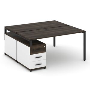 Рабочая станция на 2 места с двухсторонней опорной тумбой