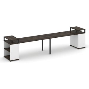 Рабочая станция с опорными стеллажами с верхними горизонтами