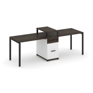 Рабочая станция на 2 места с одной опорной тумбой