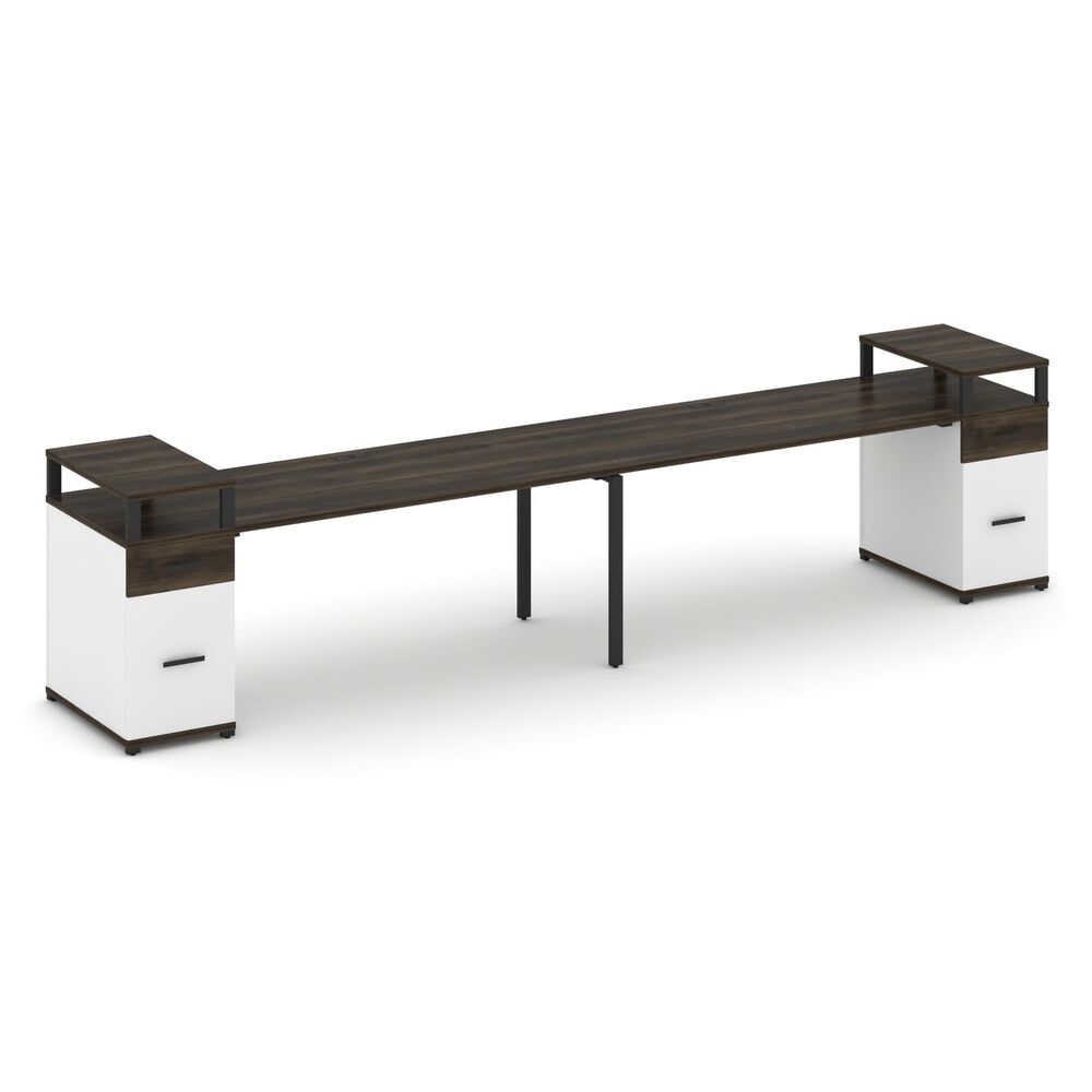 Рабочая станция на 2 места с двумя опорными тумбами