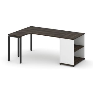 Стол эргономичный с опорным стеллажом левый