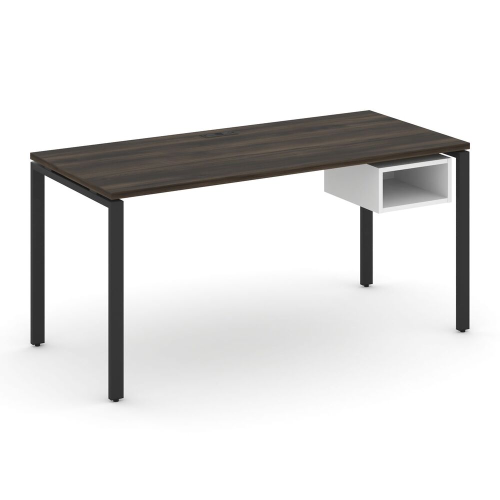 Стол рабочий с подвесной тумбой c одной открытой нишей