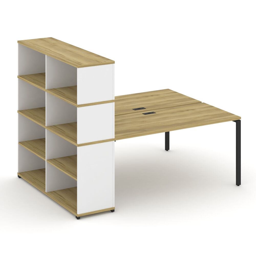 Рабочая станция с опорным стеллажом с надставкой высокой