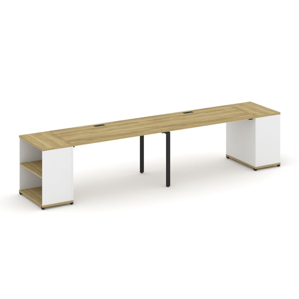 Рабочая станция с опорными стеллажами