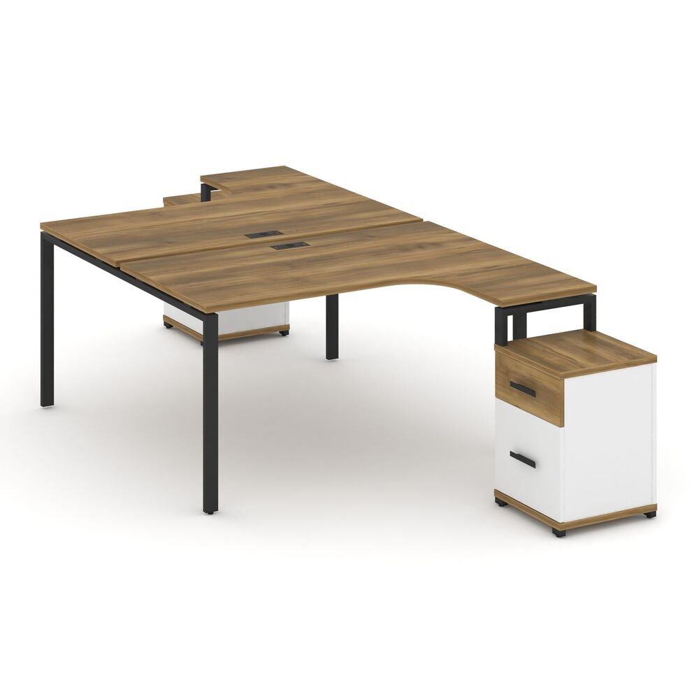 Рабочая станция с двумя опорными тумбами