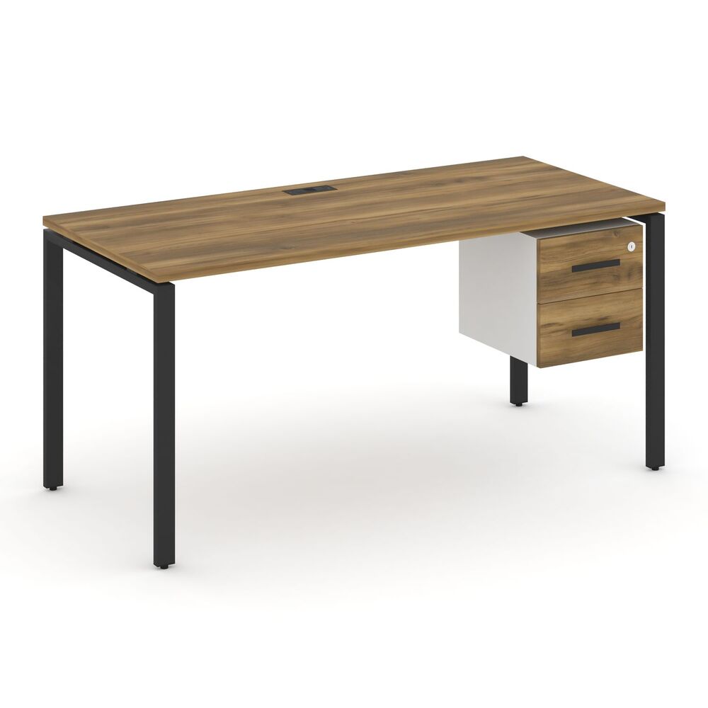 Стол рабочий с подвесной тумбой с двумя ящиками