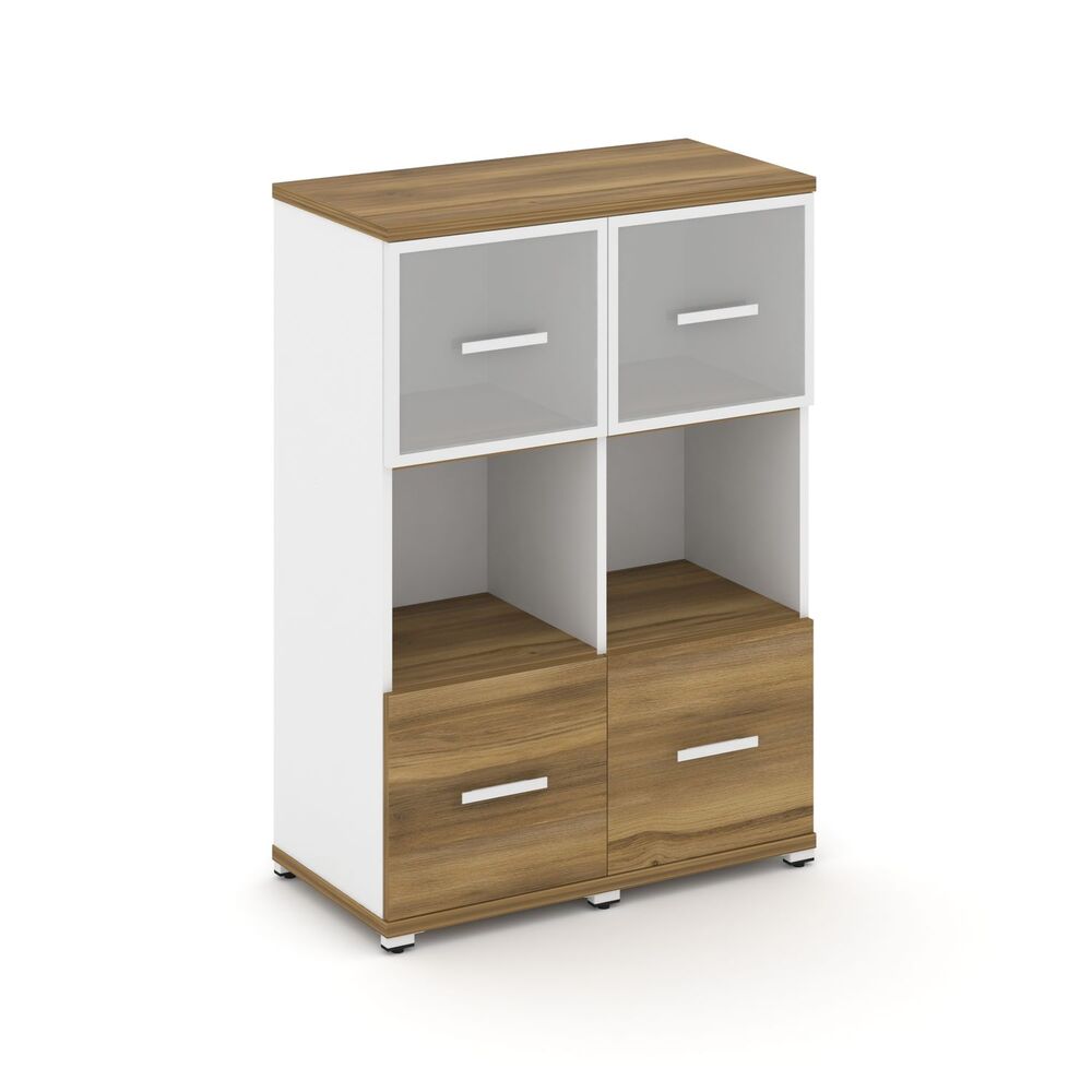 Шкаф две узкие секции, 3 ниши