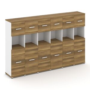 Шкаф шесть узких секций, 4 ниши